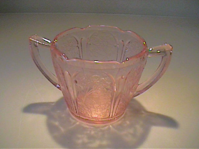 Vintage 1930's Pink Cherry Blossom Suger Bowl Only